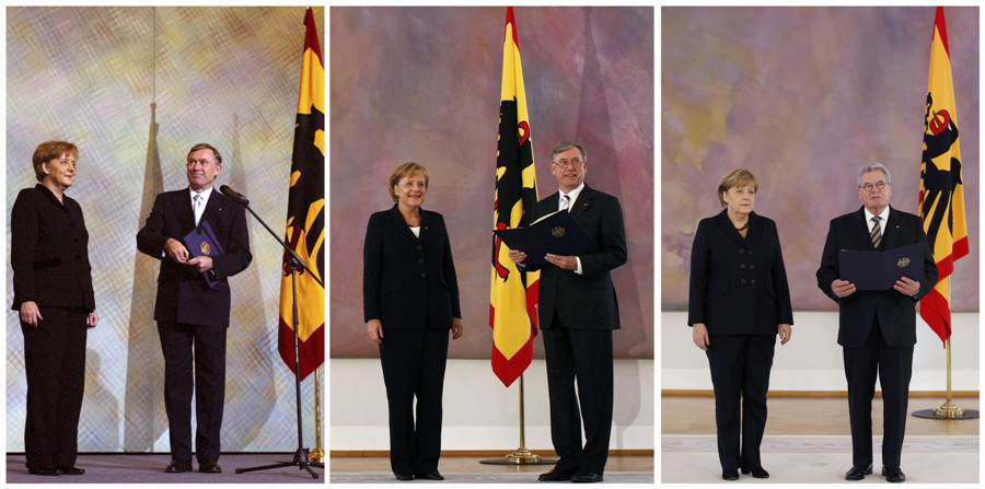 Merkel sworn in as chancellor for a third term