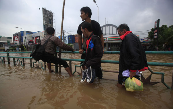 Flood ravage on Jakarta