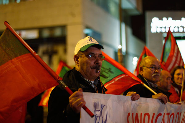 Portuguese protest against govt austerity measures