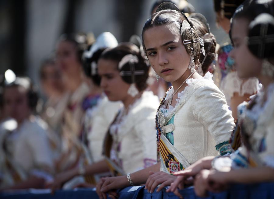 Fallas Festival Parade held in Valencia, Spain