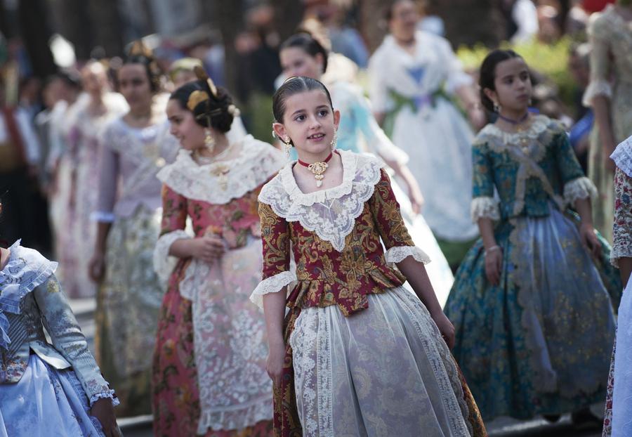 Fallas Festival Parade held in Valencia, Spain