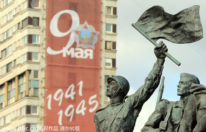 Full dress rehearsal for Victory Day parade in Russia