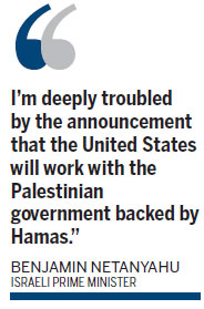 Netanyahu blasts US for backing Palestinian govt