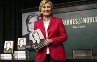 Clinton uses book tour to test waters for White House run