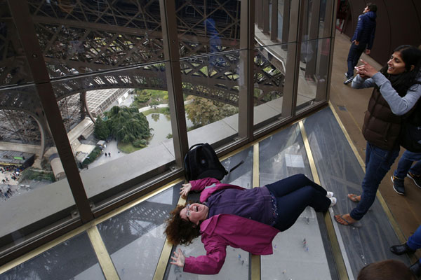 Scary selfies at new Eiffel Tower