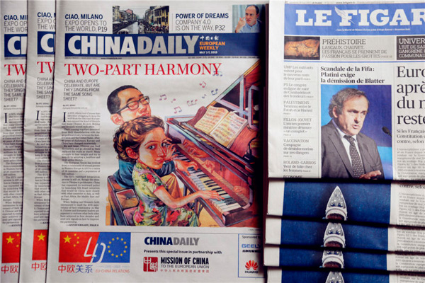 China Daily starts first French edition with Le Figaro