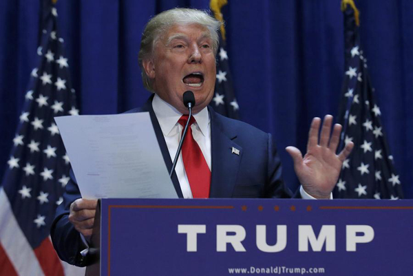 Magnate Donald Trump announces bid for US presidency
