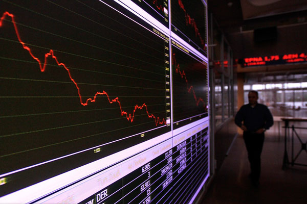 Greek stock market tumbles after five-week shutdown