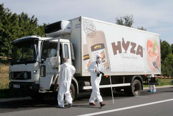 Up to 50 refugees found dead in lorry in Austria