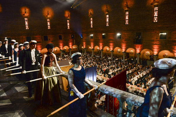 Laureates, Sweden royal members attend traditional Nobel Banquet