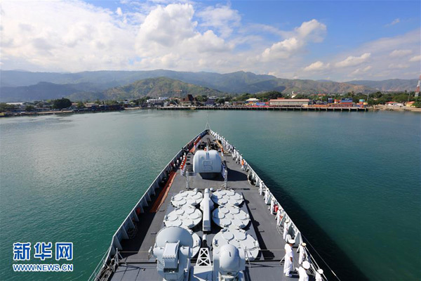 China's Navy warships pay first visit to Timor-Leste
