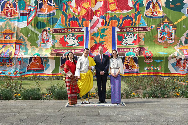 A royal encounter for Britain's William and Kate in Bhutan