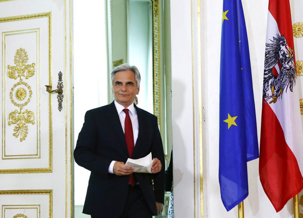 Outgoing Austrian chancellor mulls EU position