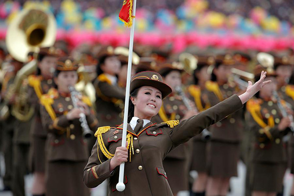 Pyongyang holds mass parade to celebrate ruling party congress