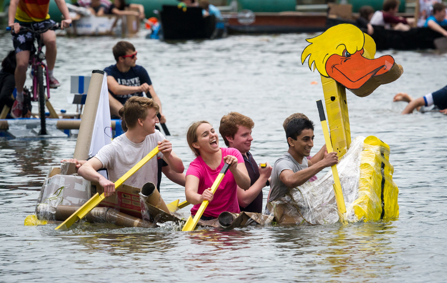 Cambridge students' cardboard boat race sunk by insurers