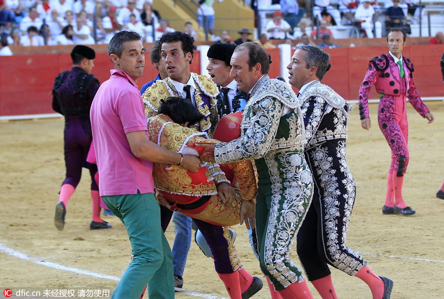 Spanish bullfighter gored to death