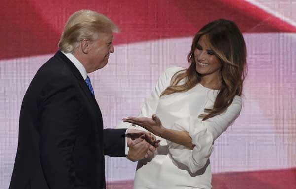 Trump's wife seeks to soften his image at raucous Republican convention