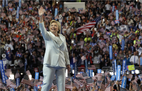Hillary Clinton accepts Democratic presidential nomination