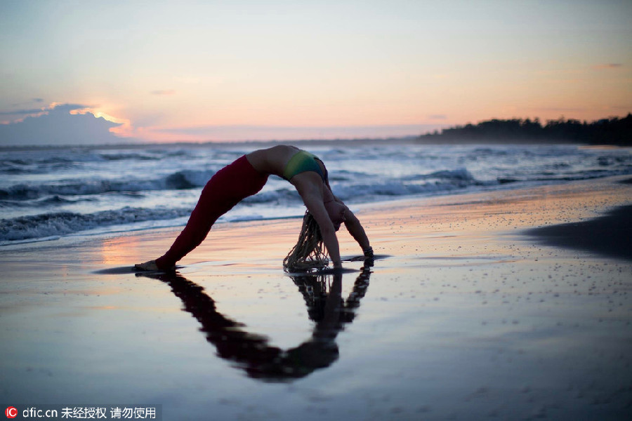 Yoga way to travel around the world