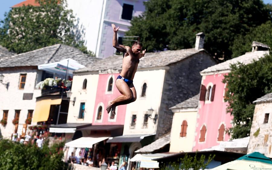 450th Old Bridge diving competition held in Mostar