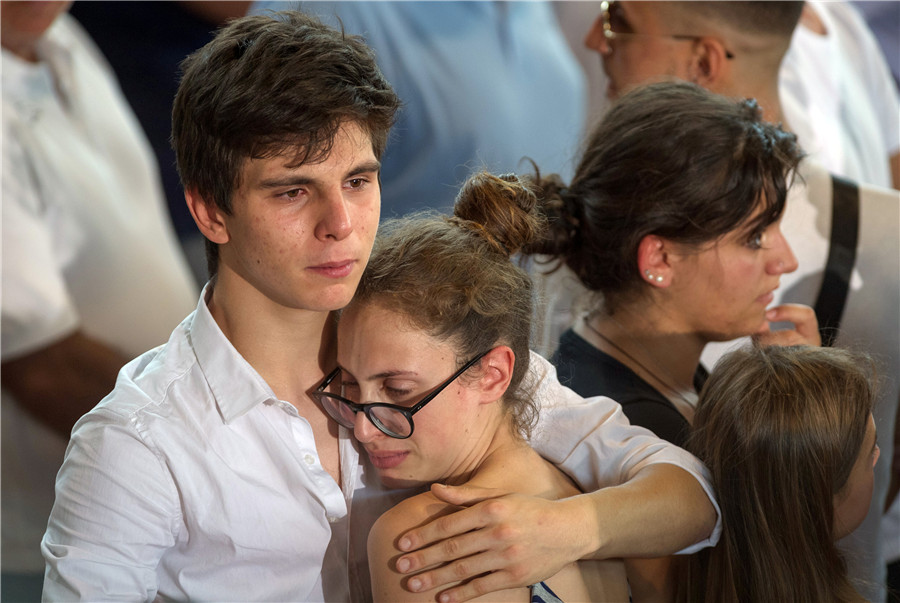 Relatives mourn for earthquake victims in Italy