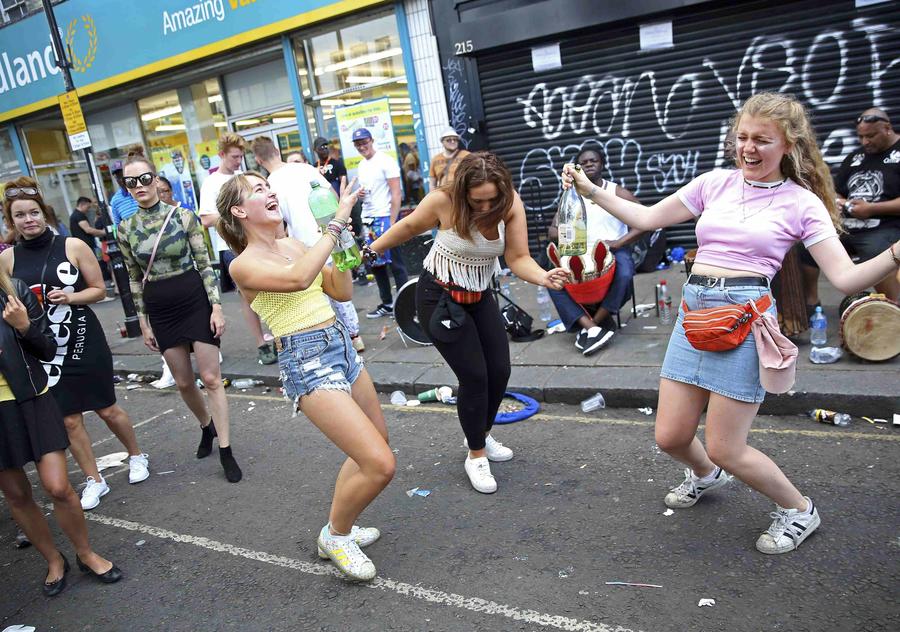 Colorful parade at Notting Hill Carnival