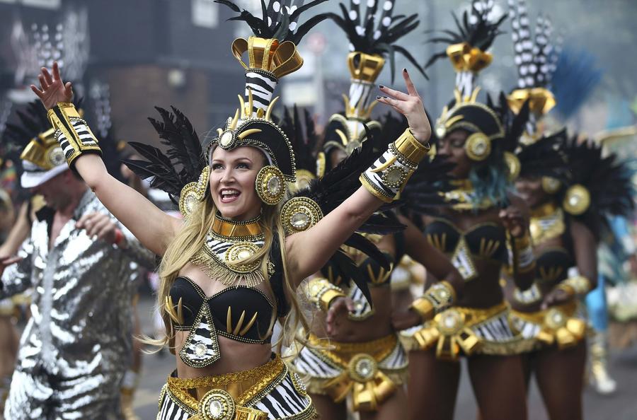 Colorful parade at Notting Hill Carnival