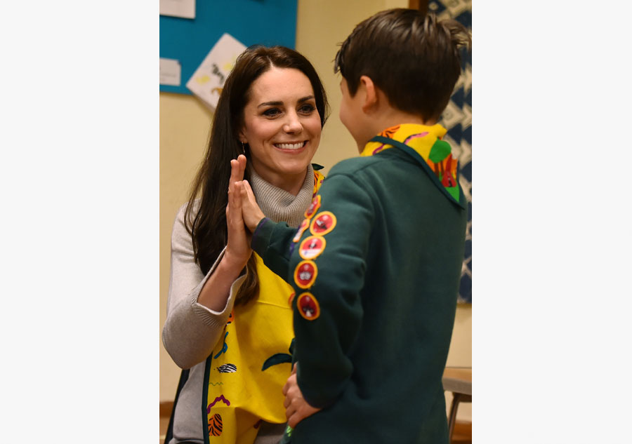 Duchess of Cambridge celebrates a century of UK's Cub Scouts