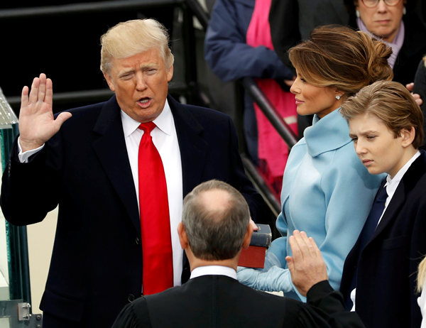 donald trump sworn in as 45th us president