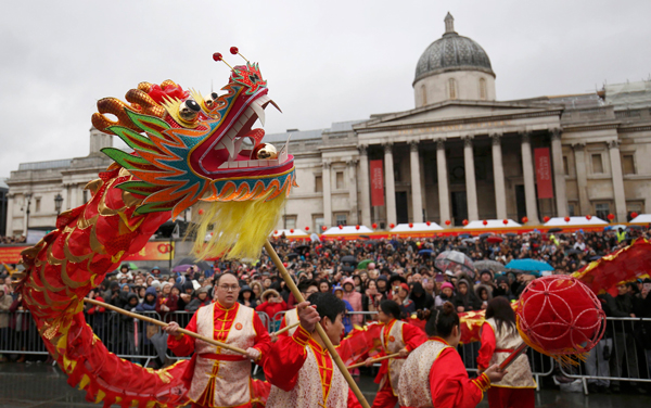 Chinese Lunar New Year celebrated on Trafalgar Square