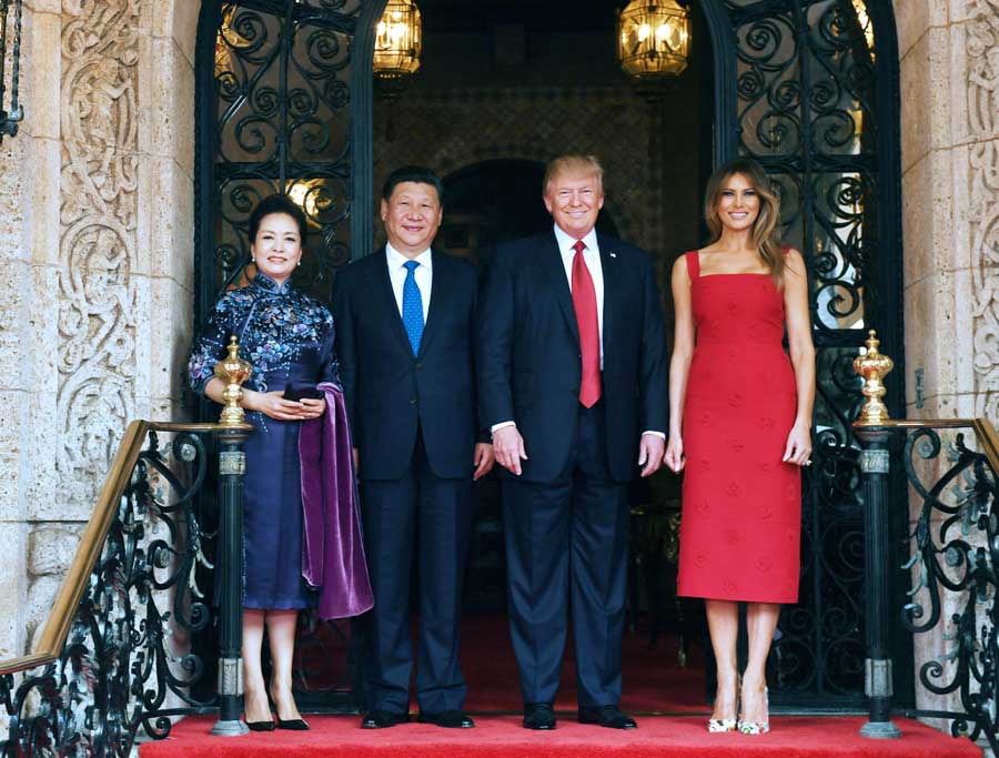 Xi welcomed by Trump in Florida, US