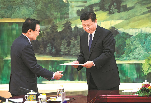 Xi says ties with ROK can be reset