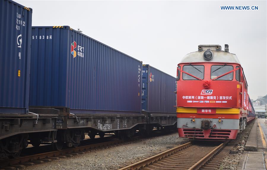 New Sino-European freight train leaves from Shenzhen