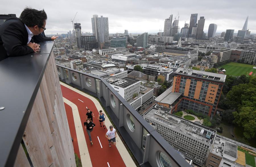 White Collar Factory unveils London's highest rooftop running track
