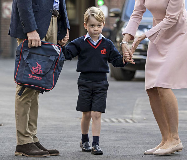 Prince George's first day of school