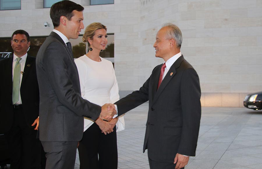 Vice-Premier Liu meets Ivanka Trump, Kushner in Washington