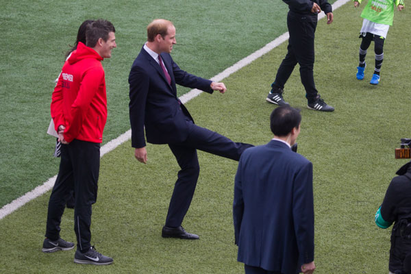 Prince William focuses on football and film on China trip