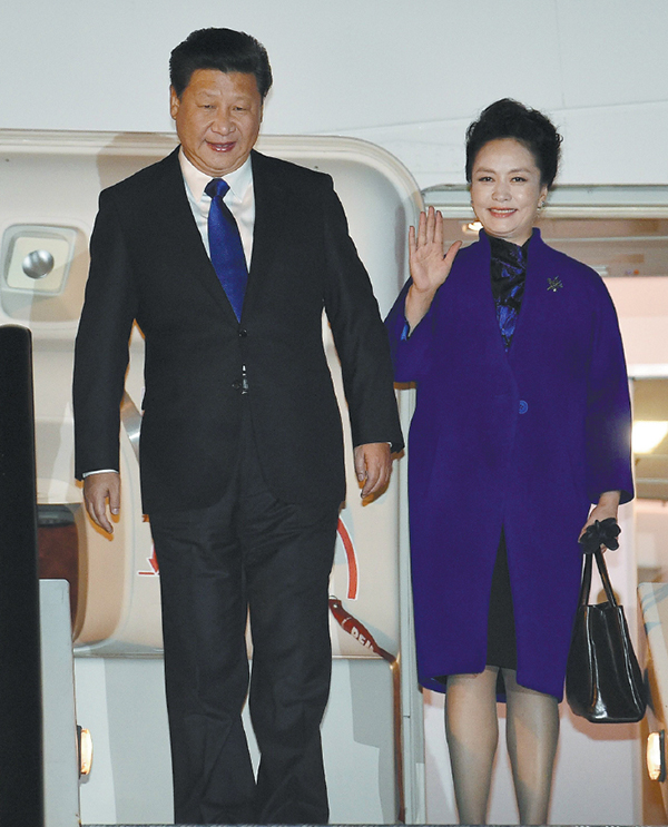 Xi touches down in London