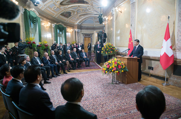 President Xi pays state visit to Switzerland