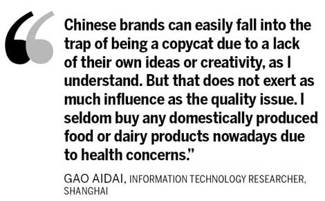 Chinese prefer foreign brands