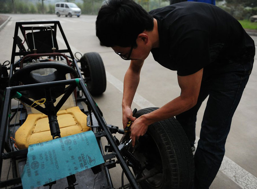 Students design and assemble a car from scratch