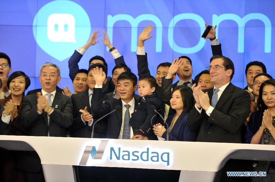 Alibaba-backed Momo debuts on Nasdaq