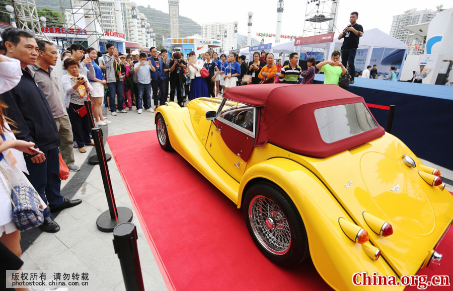 Classic cars at Sanya international tourism trade expo