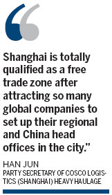 Shanghai gets go-ahead for free trade zone