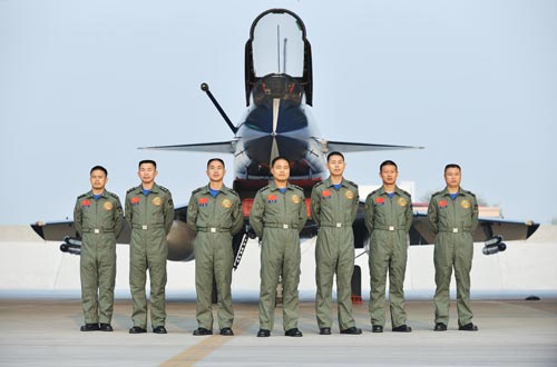 Chinese aerobatic team perform at air display