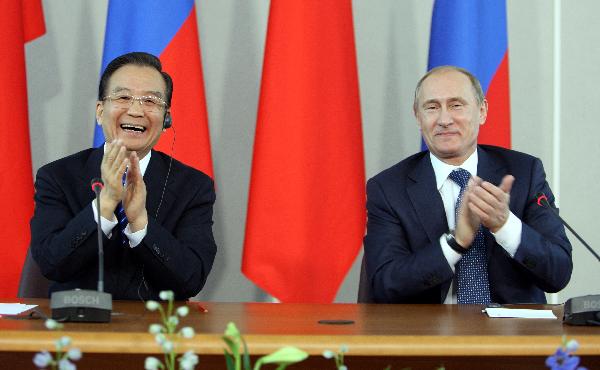 Wen, Putin vow broader cooperation