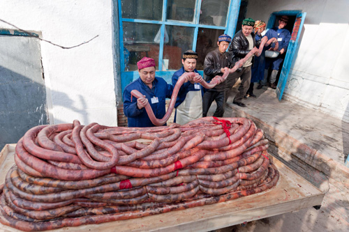 King-sized sausage tests your stomach
