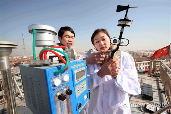 Measuring radiation levels in China