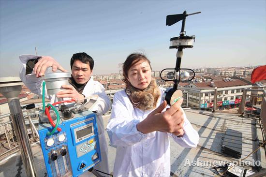 Measuring radiation levels in China