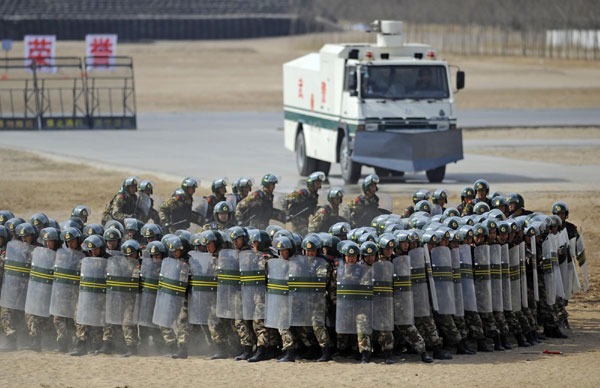 Anti-terror drill in NW China